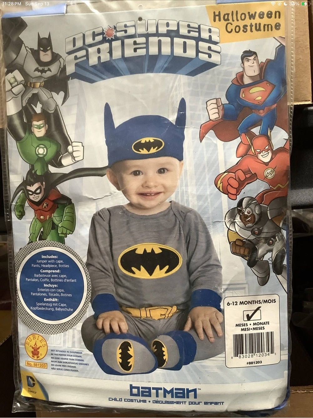 Rubie's Batman Costume - Jumpsuit with Hood